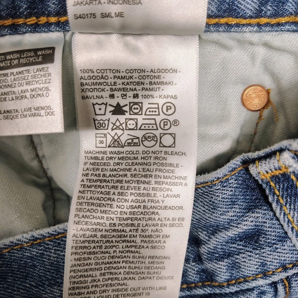 Levi's 501 Original Fit Jeans Mens 40x29 Blue Straight Leg Button Fly Denim